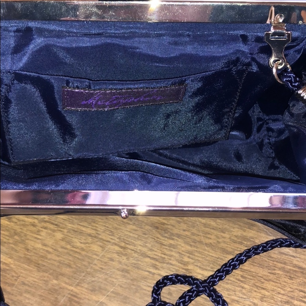 METAPHOR Royal Blue Snap Top Clutch NWOT - Picture 3 of 6